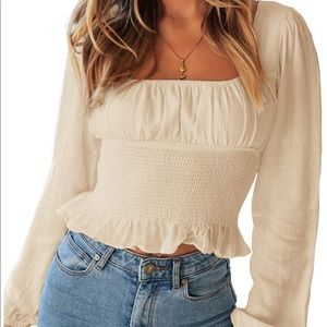 Boho Blouse with Peplum Hem